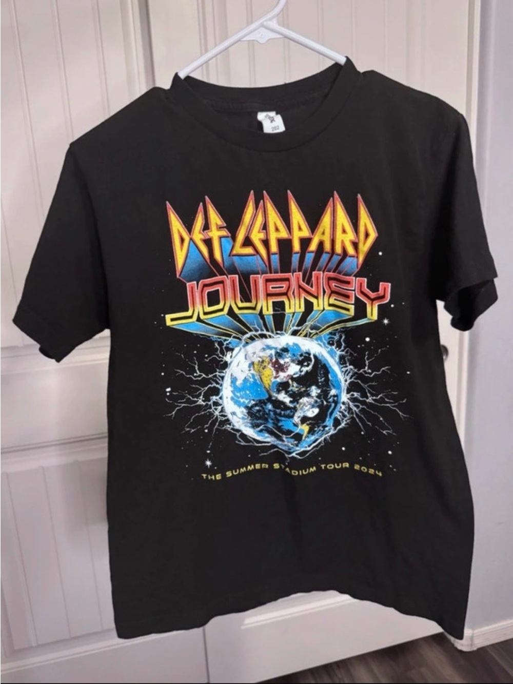 Def Leppard Journey 2024 Summer Stadium Tour T-Shirt Men’s M Black